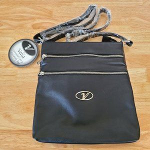 Boyt Harness Velia Concealed Carry Black Leather Crossbody Bag 24102 NWT
